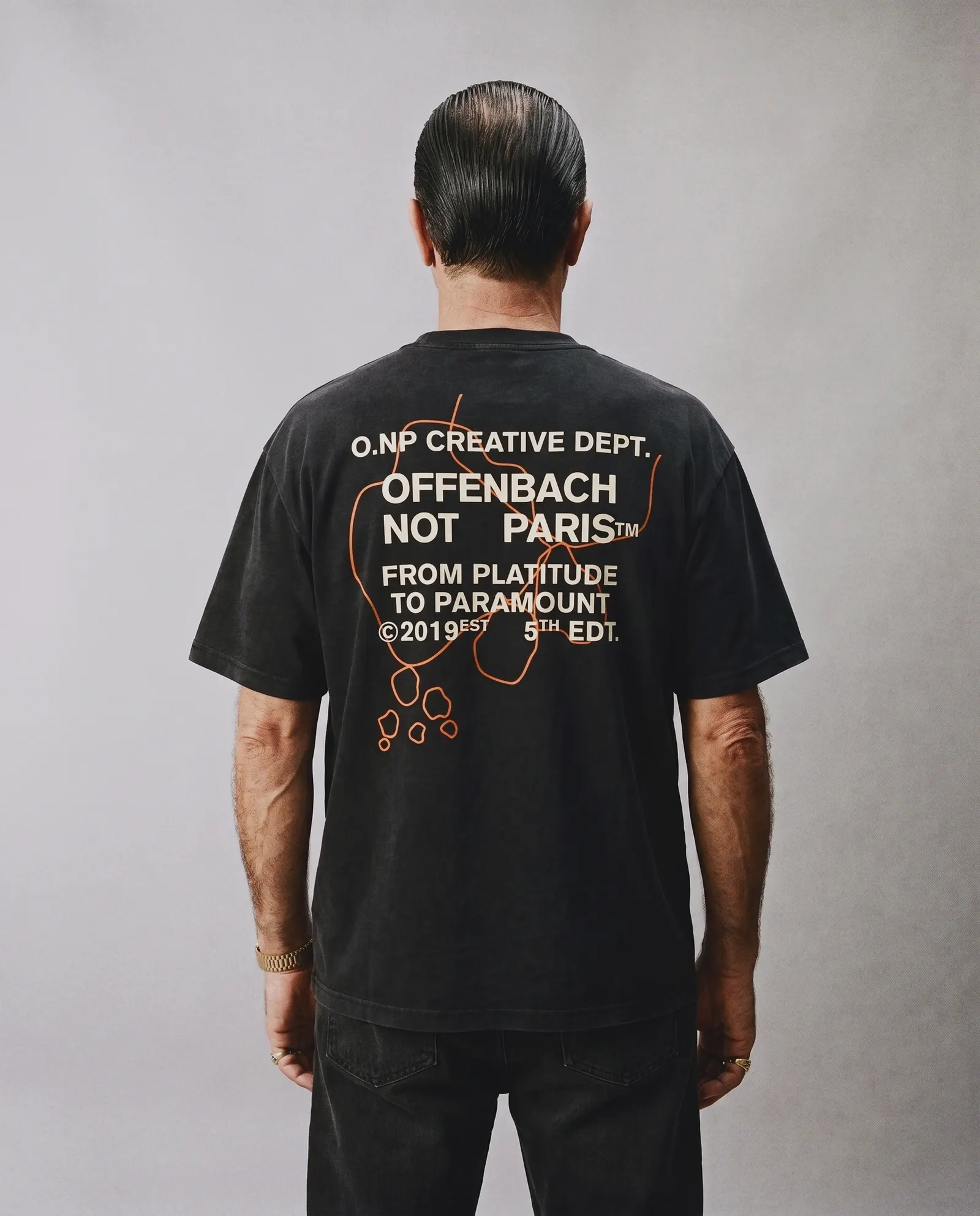 NINE BOROUGH in BLACK WASHED OUT, Rueckenprint