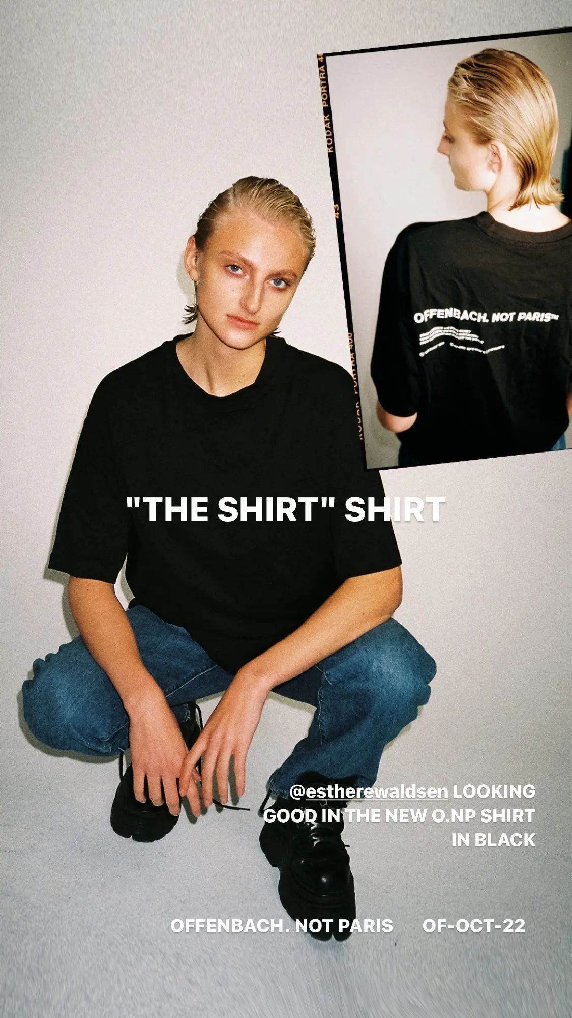 OFFENBACH. NOT PARIS Shirt getragen, Aufnahme von @estherewaldsen