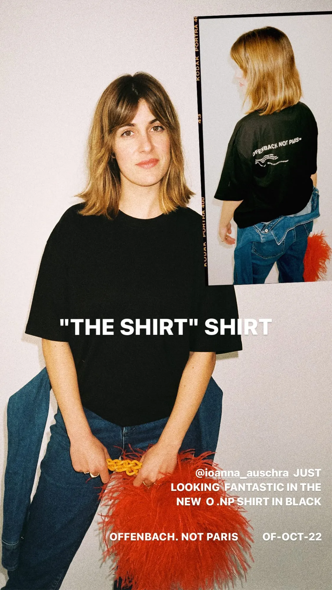 OFFENBACH. NOT PARIS Shirt getragen, Aufnahme von @ioanna_auschra
